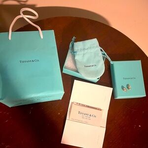 Authentic Tiffany & Co Silver ball earrings - with original packaging & receipt